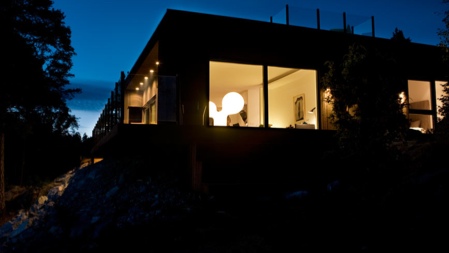 Maison en bois Nexthouse de nuit